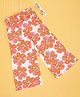 Pantaloons Junior Rayon Floral Printed Flared Pant - Orange