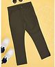 Pantaloons Junior Cotton Solid Trousers - Olive Green