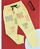 Pantaloons Junior Cotton Alphabets Printed Joggers - Bright Green