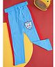 Pantaloons Junior Cotton Play Text Printed Track Pants - Blue