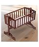 BAYBEE Bumble Wooden Cradle for New Born Baby | Baby Crib Cot with Swing Lock Function | Swing Cradle for Babies | Infants Wooden Cot for Baby Sleeping Boys Girls (Deep Brown)