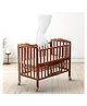 BAYBEE Hormony Nest Convertible Wooden Cradle for New Born Baby | Bedside Crib with 360 Degree Wheels, Mosquito Net, Storage & Mattress, Swing Cradle for Babies, Infants Wooden Cot for Baby Sleeping (Brown)