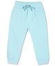 The Mom Store Cotton Solid Joggers - Light & Sky Blue