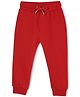 The Mom Store Cotton Solid Joggers - Maroon