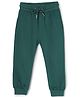 The Mom Store Cotton Solid Joggers - Bottle Green