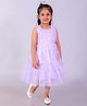 The Mom Store Sleeveless Shimmered Stars Detailed Layered Dress - Lavender