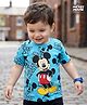 Babyhug Disney Single Jersey Knit Half Sleeves T-Shirt with Mickey Mouse Graphic - White