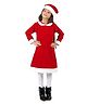 Itsmycostume Velvet Christmas Theme Full Sleeves Santa Claus Costume Set - Red