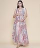 Mine4Nine Sleeveless Abstract Printed Maternity Dress With Nursing Access - Multi Colour