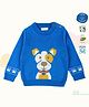 Greendeer 100% Cotton Full Sleeves Dog Designed Sweater - Greek Blue