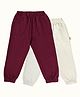 Greendeer 100% Cotton Pack Of 2 Solid Sweat Pants - Maroon & Yale Blue