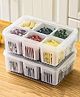 TEX-RO Fridge Storage Boxes Freezer Storage Containers Container for Kitchen Storage Set Storage in Kitchen Vegetable Storage Draining Crisper Refrigerator Food Box 1 - Transparent