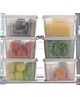 TEX-RO Container For Fridge Organizer Plastic Container Storage Set Fridge Storage Boxes Kitchen Accessories Set Organization & Kitchen Storage set of 6 - Transparent