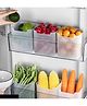 TEX-RO 6 Fridge Storage Boxes Multipurpose Containers For Storage Space Saving Refrigerator Side Door Organizer For Fridge Kitchen Fruits Vegetables Storage Containers - Transparent