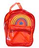 Ji and Ja Transparent School Backpack Waterproof Backpack for Work, Travel, School Bag (red)- 11 Inch