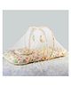 Polka Tots Cotton Baby Bedding Mattress & Mosquito Net Gadda Set With Dangling Toys & Head Pillow  Balloon Print, Yellow