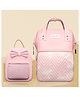Polka Tots MamaMini Multifuntional Luxe Duo Diaper Bag For Parent & Kid Backpack With a Tote Bag Packaging - Peach