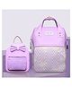 Polka Tots MamaMini Multifuntional Luxe Duo Diaper Bag For Parent & Kid Backpack With a Tote Bag Packaging - Purple
