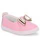 TUSKEY Bow Applique Designed Ballerinas - Pink