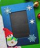 Krisha's KALACAREE  Christmas Table Top Photo Frame Snowman Theme  - Blue