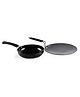 OMEGA G-Home Hard Anodized Cookware Set - 2 Pcs (Roti Tawa - 23 cm, Frypan - 20 cm) | Black