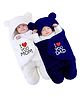 Babyzone Super Soft Hooded Baby Blanket Wearable Swaddle Wrapper For 0-6 Months Baby Boys and Baby Girls - Pack of 2