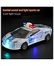 ADKD New Police Car with Lights, Music, and Friction Power - 3D Super Speed, Colorful Dazzling Lights, and Siren Sound - Educational and Safe Kids' Toy