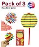 ADKD Candy Flower Stress Buster Rotating Lollipop Spinning Wand Decompression Toys Activity Toys For Kids-Pack of 3 (Color May Vary)