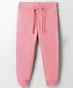 UCB Cotton Blend Knit Full Length Solid Track Pant - Light Pink