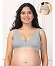 Zelena Sleeveless Solid Padded Maternity Feeding Bra - Light Grey