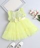The Magic Wand Sleeveless Sequin Embellished & Bow Applique Detailed Dress - Yellow