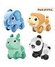 BitFeex Zoo Zoomers Children's Pressing Inertia Chain Animal Windup Toys Parent Child Interactive Toys-Color & Design May Vary, Pack of 4 pcs