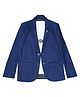 Charchit Cotton Blend Full Sleeves Solid Blazer With Tee - Navy Blue