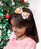 Arendelle Christmas Theme Checked Tree & Bow Designed Headband - Pastel Yellow