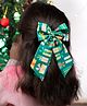 Arendelle Christmas Theme Gifts Designed Bow Hair Clip - Green