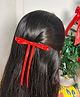 Arendelle Christmas Theme Bow Designed Hair Clip - Red