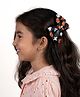 Arendelle Bow Designed & Pumpkin Printed Alligator Clip - Black