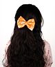 Arendelle Bow Designed & Spider Web Printed Alligator Clip - Orange