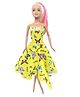 Planet of Toys 1Pcs Girls Look Durable Fashion Doll, Beautiful Doll Toy Set with Movable Joints  (Yellow)- Height 30 cm
