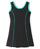 Bosky Swimwear Sleeveless Solid Frock Swimsuit - Black