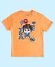 Pantaloons Junior Cotton Half Sleeves Graphic Printed T-Shirt - Orange