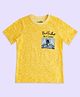Pantaloons Junior Cotton Marvel Featuring Half Sleeves Black Panther Printed Tee - Yellow