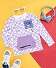 Pantaloons Junior Cotton Full Sleeves Abstract & Typography Printed Tee - Purple