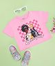 Pantaloons Junior Cotton Mattel Featuring Half Sleeves Barbie Dolls Printed Tee - Pink