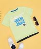 Pantaloons Junior Cotton Half Sleeves Good Vibes Text Printed Tee - Light Green