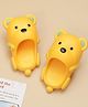 Yellow Bee Bear Designed Flip Flops - Yellow