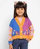 Somersault Cotton Full Sleeves Floral Embroidered & Colour Blocked Cardigan - Multi Colour