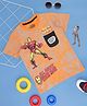 Pantaloons Junior Cotton Iron Man Featuring Half Sleeves Character Printed Tee - Orange