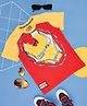 Pantaloons Junior Cotton Iron Man Featuring Half Raglan Sleeves Character Printed Tee - Red