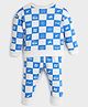 Somersault Cotton Full Sleeves Bear Printed Sweatshirt With Coordinating Pant Set - Blue